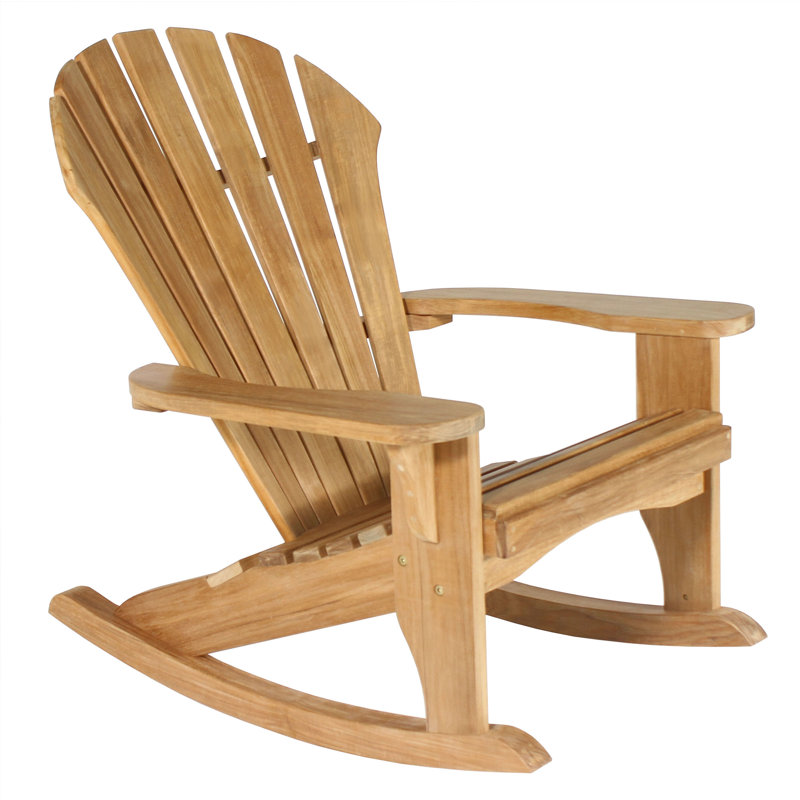 Loon Peak® Chaise adirondack à bascule en bois massif atlantique Wanda